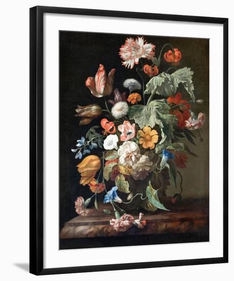 Rachel Ruysch, Still-Life with Flowers-Dutch Florals-Framed Art Print