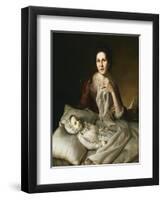 Rachel Weeping, 1818 (Oil on Canvas)-Charles Willson Peale-Framed Giclee Print