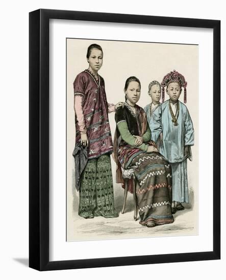 Racial, Burma Women, Girls-null-Framed Art Print