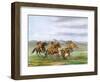 Racial, Comanche Horses-George Catlin-Framed Art Print