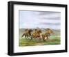 Racial, Comanche Horses-George Catlin-Framed Art Print