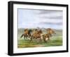 Racial, Comanche Horses-George Catlin-Framed Art Print