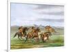 Racial, Comanche Horses-George Catlin-Framed Art Print