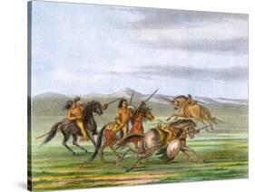 Racial, Comanche Horses-George Catlin-Stretched Canvas