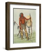 Racial, Comanche Warrior-George Catlin-Framed Photographic Print