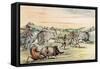 Racial, Hunting Buffalo-George Catlin-Framed Stretched Canvas