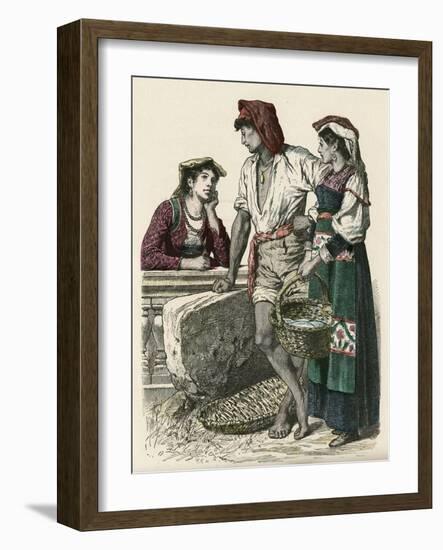 Racial, Italy, Naples 19C-null-Framed Art Print