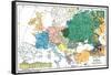 Racial map of Europe, c.1923-null-Framed Stretched Canvas