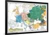 Racial map of Europe, c.1923-null-Framed Giclee Print