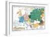 Racial map of Europe, c.1923-null-Framed Giclee Print