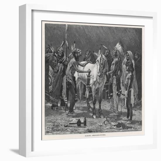 Racial, Medicine Pony-Frederic Sackrider Remington-Framed Art Print