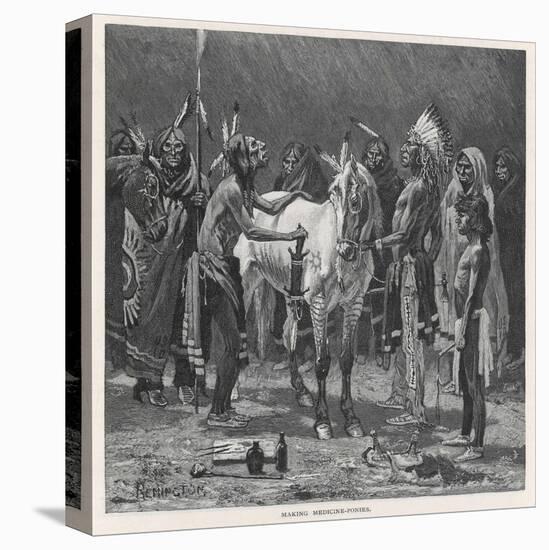 Racial, Medicine Pony-Frederic Sackrider Remington-Stretched Canvas