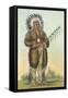 Racial, Ottoe Warrior-George Catlin-Framed Stretched Canvas