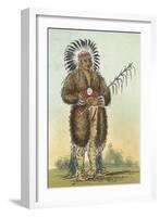 Racial, Ottoe Warrior-George Catlin-Framed Art Print