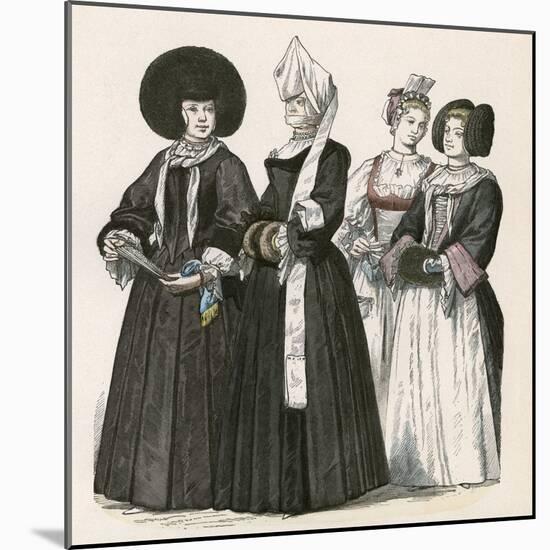 Racial, Swiss Women C1700-null-Mounted Art Print