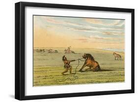 Racial, Wild Horse C1830-George Catlin-Framed Art Print