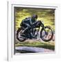 Racing a Velocette-Graham Coton-Framed Giclee Print