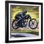 Racing a Velocette-Graham Coton-Framed Giclee Print