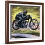 Racing a Velocette-Graham Coton-Framed Giclee Print