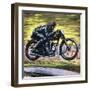 Racing a Velocette-Graham Coton-Framed Giclee Print