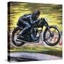 Racing a Velocette-Graham Coton-Stretched Canvas
