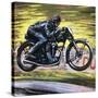 Racing a Velocette-Graham Coton-Stretched Canvas