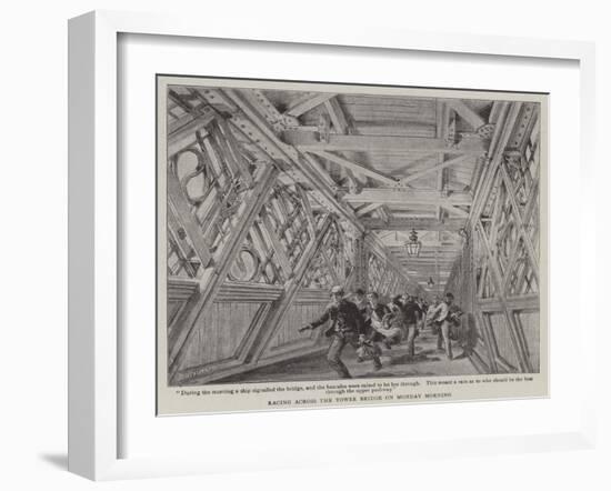 Racing across the Tower Bridge on Monday Morning-Henry William Brewer-Framed Giclee Print