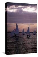 Racing at Sunset, C.1990-null-Stretched Canvas