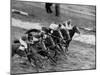 Racing at the Annual Horse Show at Hippodrome Stadium-null-Mounted Photographic Print