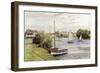 Racing Boats, Bourne End-Alfred Robert Quinton-Framed Giclee Print