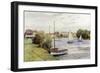 Racing Boats, Bourne End-Alfred Robert Quinton-Framed Giclee Print