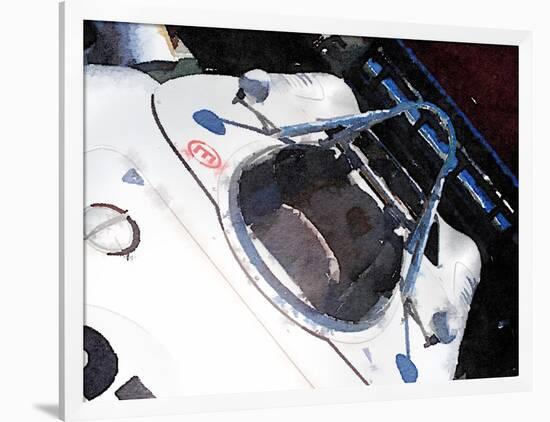 Racing Car Cockpit Watercolor-NaxArt-Framed Art Print
