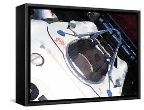 Racing Car Cockpit Watercolor-NaxArt-Framed Stretched Canvas