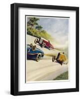 Racing Cars of 1926: Oddly One Car is Carrying Two People the Others Only One-Norman Reeve-Framed Premium Photographic Print