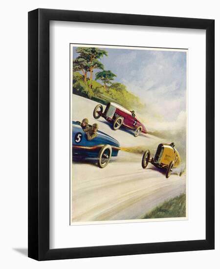 Racing Cars of 1926: Oddly One Car is Carrying Two People the Others Only One-Norman Reeve-Framed Premium Photographic Print