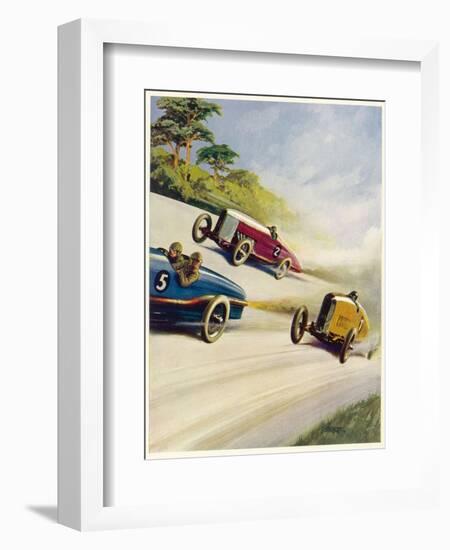 Racing Cars of 1926: Oddly One Car is Carrying Two People the Others Only One-Norman Reeve-Framed Photographic Print