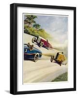 Racing Cars of 1926: Oddly One Car is Carrying Two People the Others Only One-Norman Reeve-Framed Photographic Print