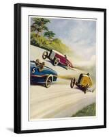 Racing Cars of 1926: Oddly One Car is Carrying Two People the Others Only One-Norman Reeve-Framed Photographic Print