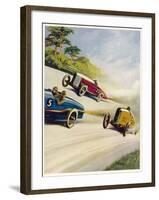 Racing Cars of 1926: Oddly One Car is Carrying Two People the Others Only One-Norman Reeve-Framed Photographic Print