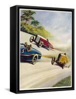 Racing Cars of 1926: Oddly One Car is Carrying Two People the Others Only One-Norman Reeve-Framed Stretched Canvas