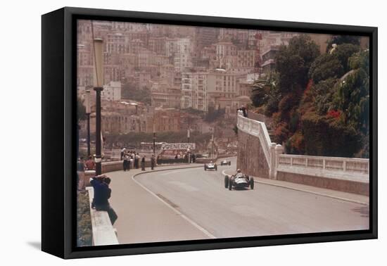 Racing Cars on the Road Track at the Monaco Grand Prix, Monte Carlo-null-Framed Stretched Canvas