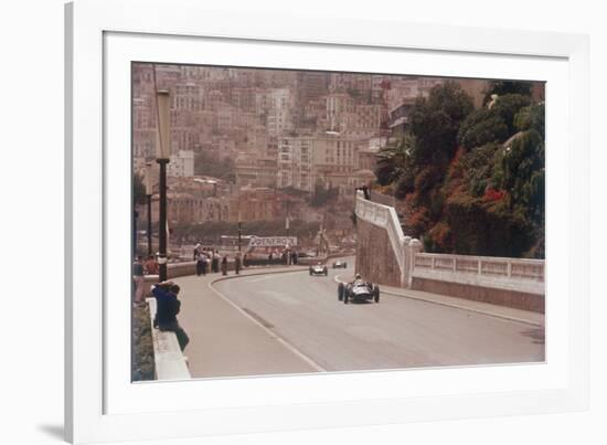 Racing Cars on the Road Track at the Monaco Grand Prix, Monte Carlo-null-Framed Photographic Print