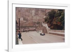 Racing Cars on the Road Track at the Monaco Grand Prix, Monte Carlo-null-Framed Photographic Print