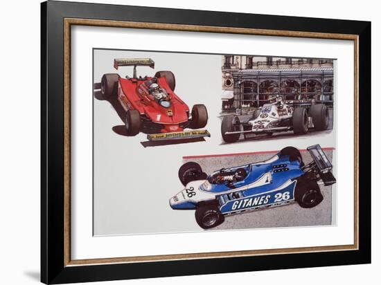 Racing Cars-null-Framed Giclee Print