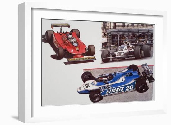 Racing Cars-null-Framed Giclee Print