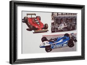 Racing Cars-null-Framed Giclee Print