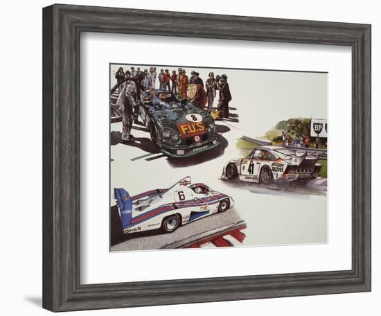 Racing Cars-null-Framed Giclee Print