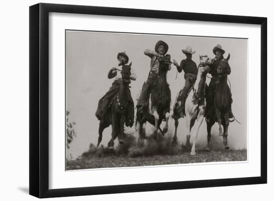 Racing Cowboys-H Armstrong Roberts-Framed Art Print