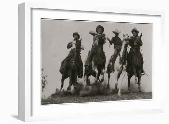 Racing Cowboys-H Armstrong Roberts-Framed Art Print