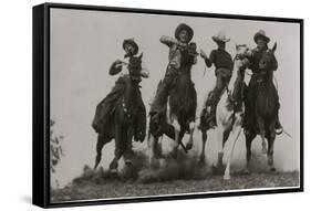 Racing Cowboys-H Armstrong Roberts-Framed Stretched Canvas